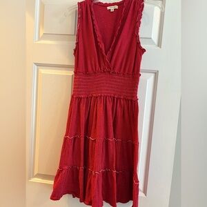 Max Studio Crimson Textured Top